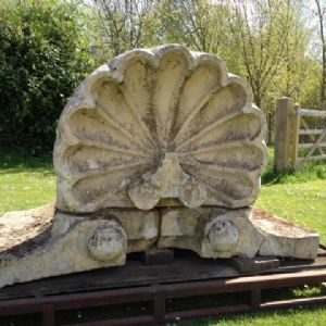 Large Carved Portland Stone Clam Shell Circa 1893